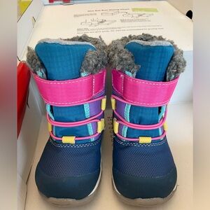 See Kai Run Pink and Blue Kids Snow Boots
